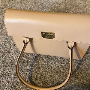 kate spade Blush Tan Satchel with Gold Hardware